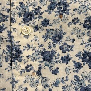 Floral Blue and White girl  Shirt